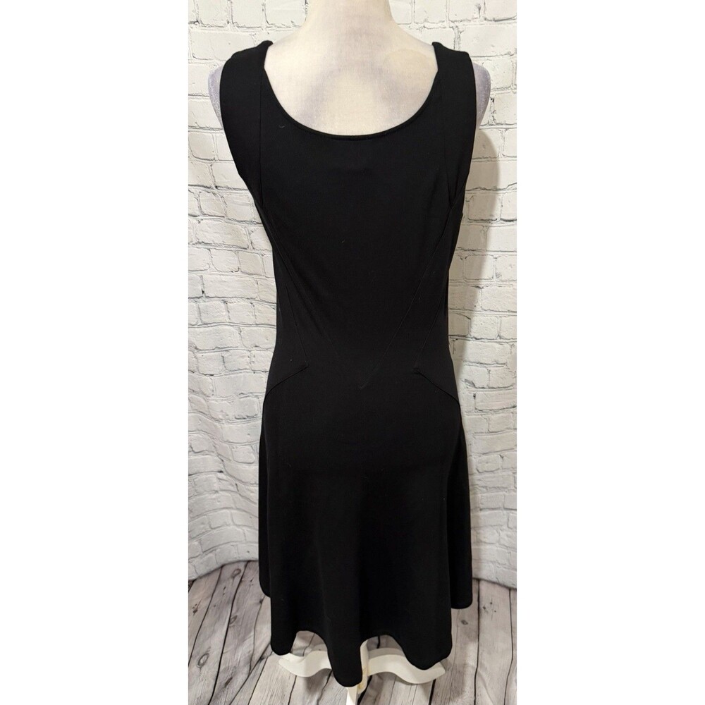 Lynn Ritchie Silver Womens Sheath Black Sleeveless Knee Length Dress Size Small